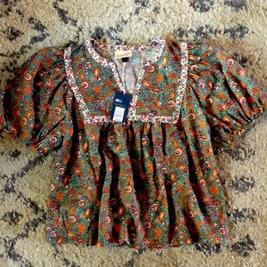 Universal Thread Green Floral Shirt